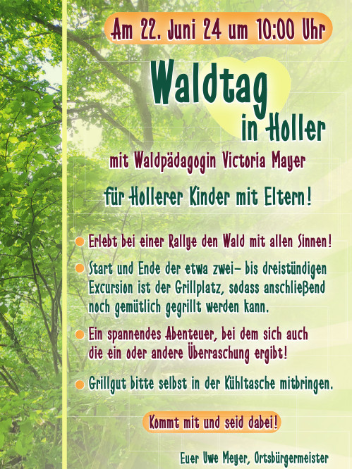 Waldtag in Holler, 22.6.2024, 10.00 Uhr